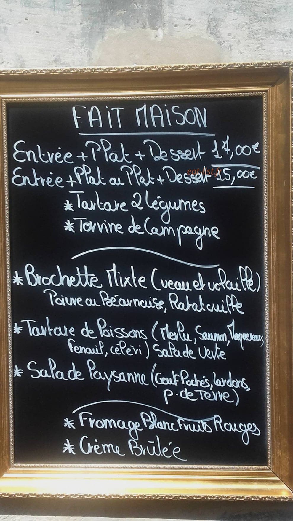 Café Marion — carte page 1