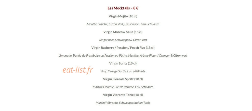 Chez Les Filles — carte page 9