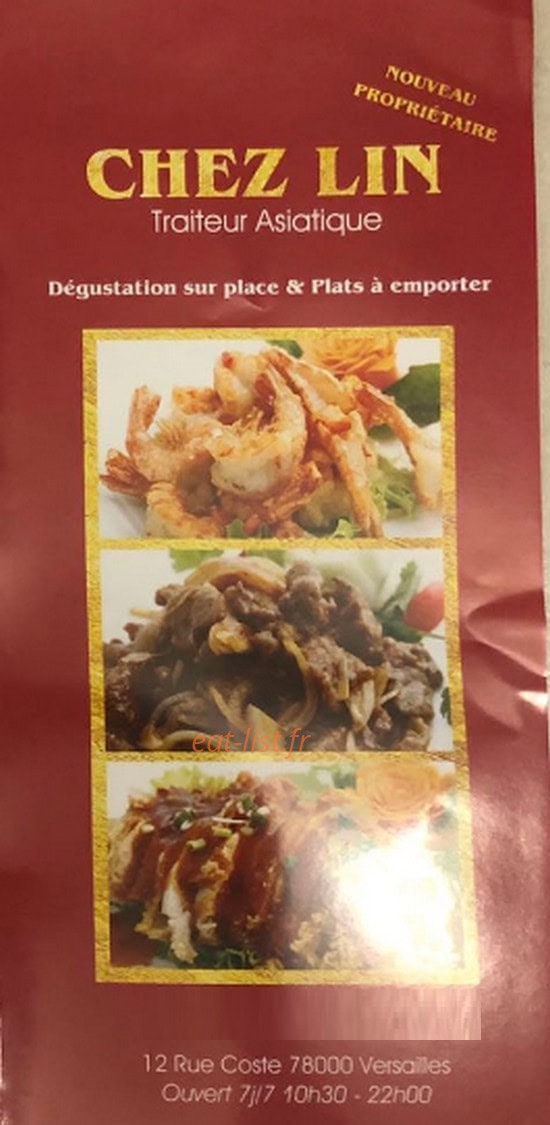 Chez Lin — carte page 1
