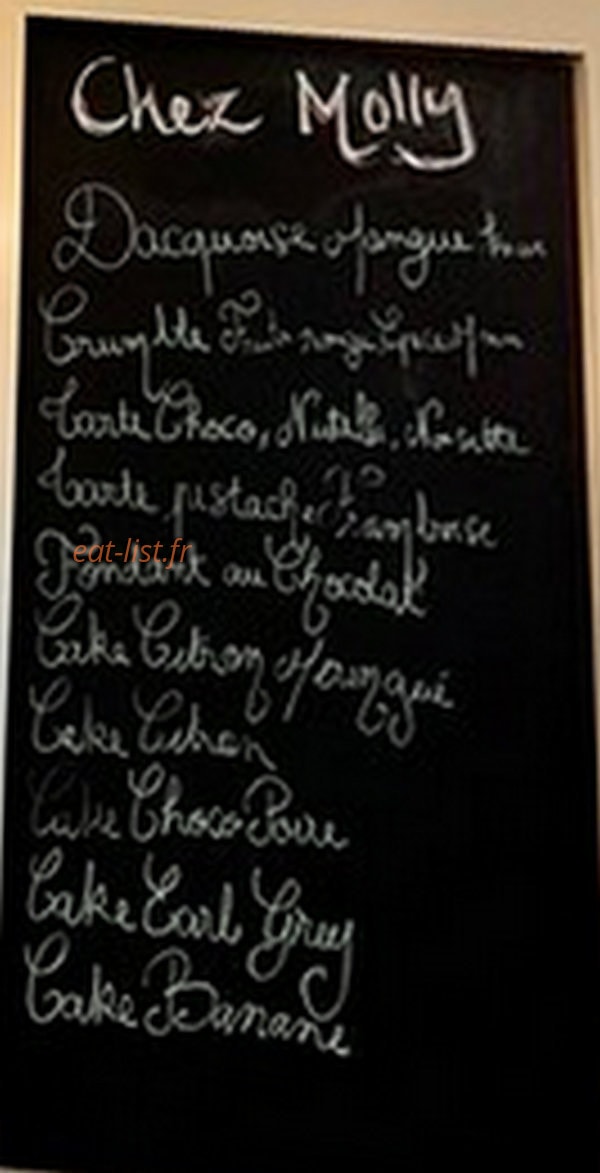 Chez Molly — carte page 1