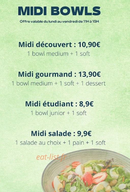 Côté Salade — carte page 6