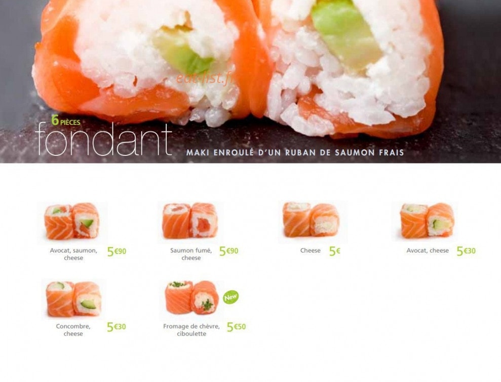 Côté Sushi — carte page 9