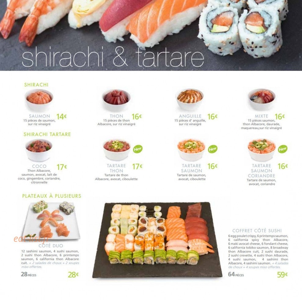 Côté Sushi — carte page 20