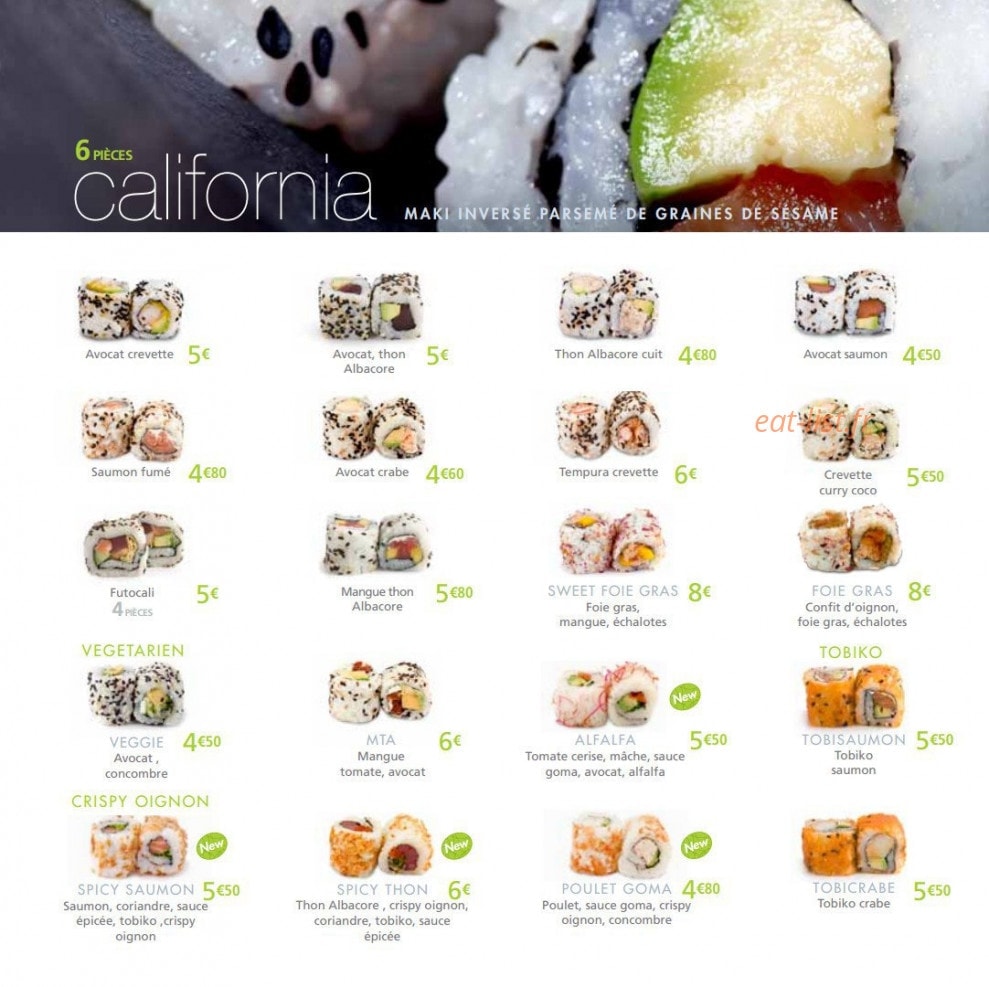 Côté Sushi — carte page 12