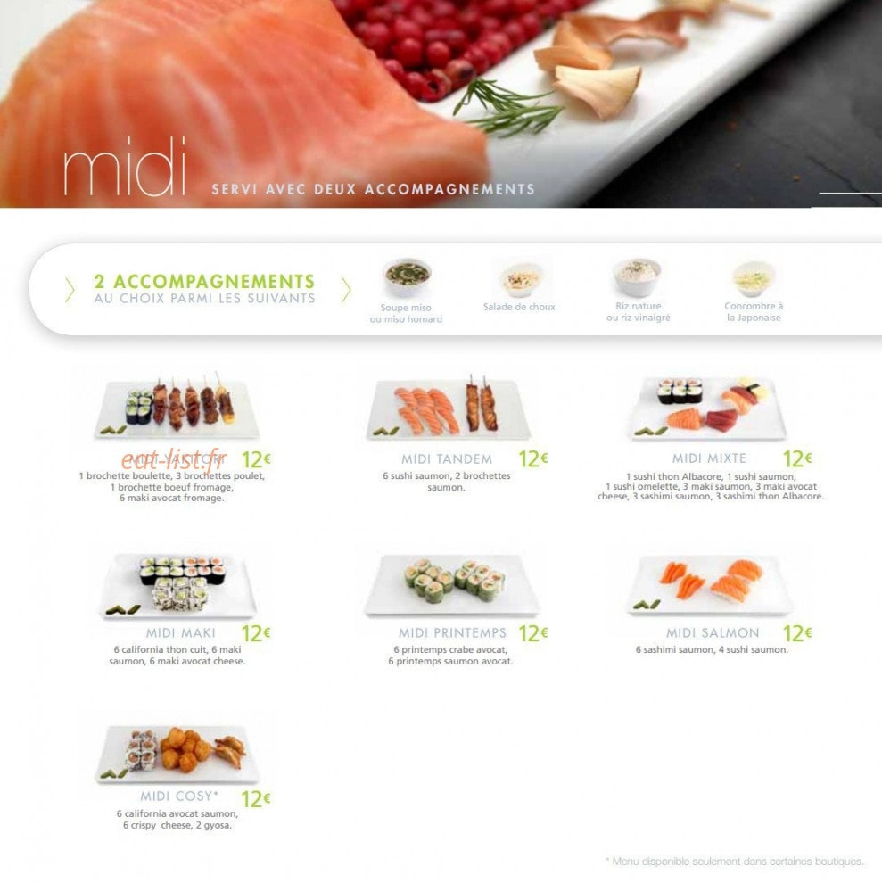 Côté Sushi — carte page 21