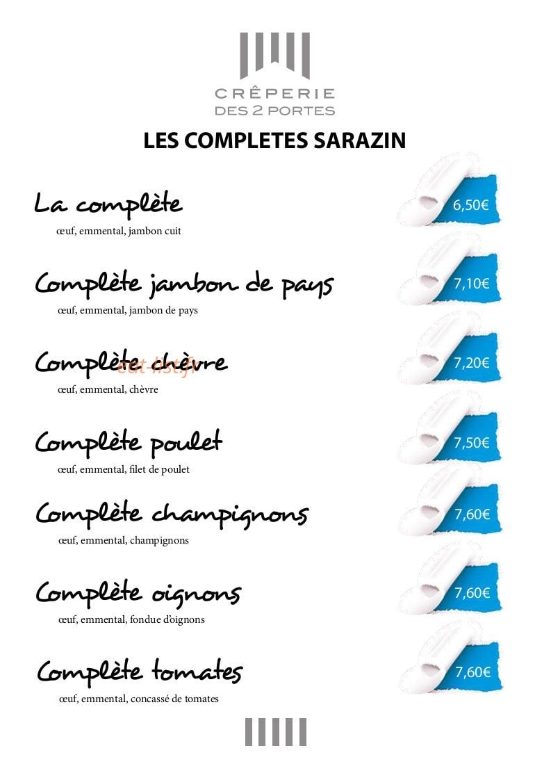 Crêperie des 2 portes — carte page 4