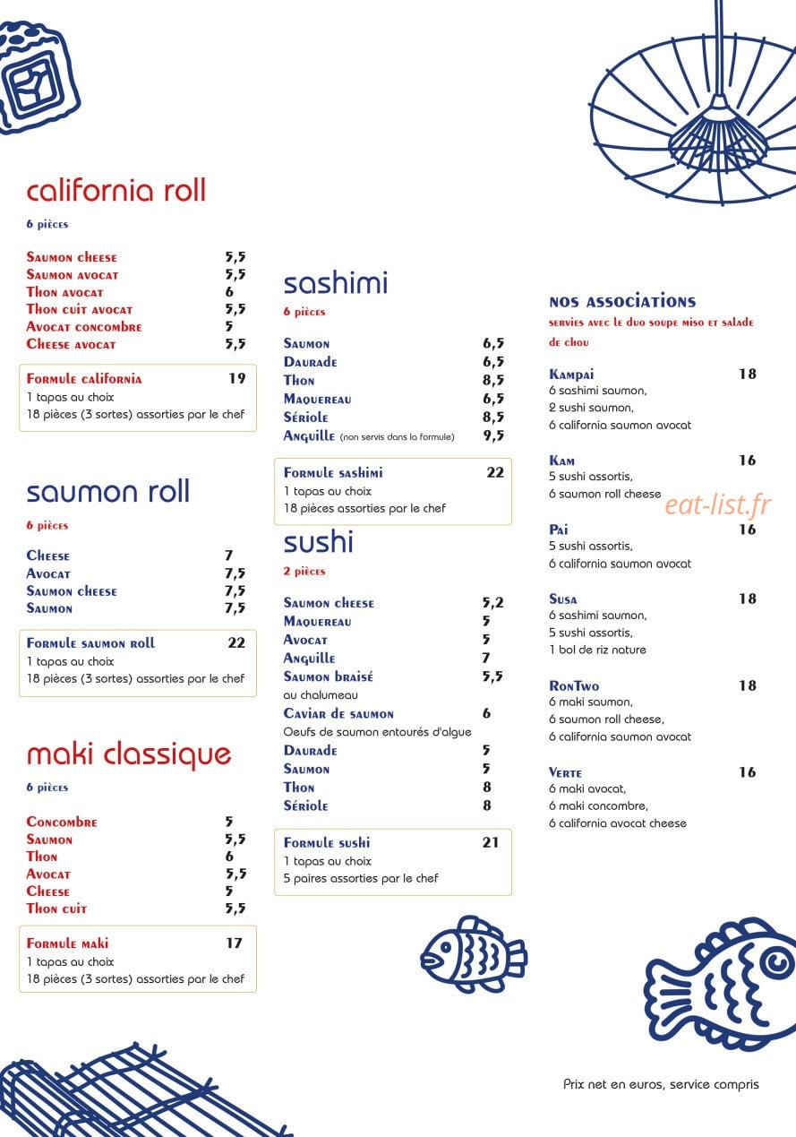 Kampai — carte page 3