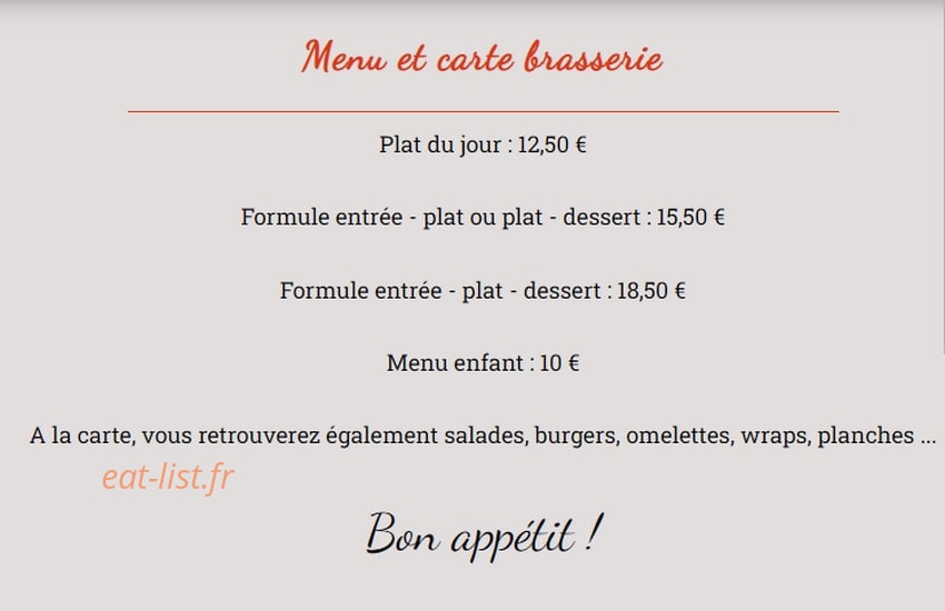 L'assiette du club — carte page 1