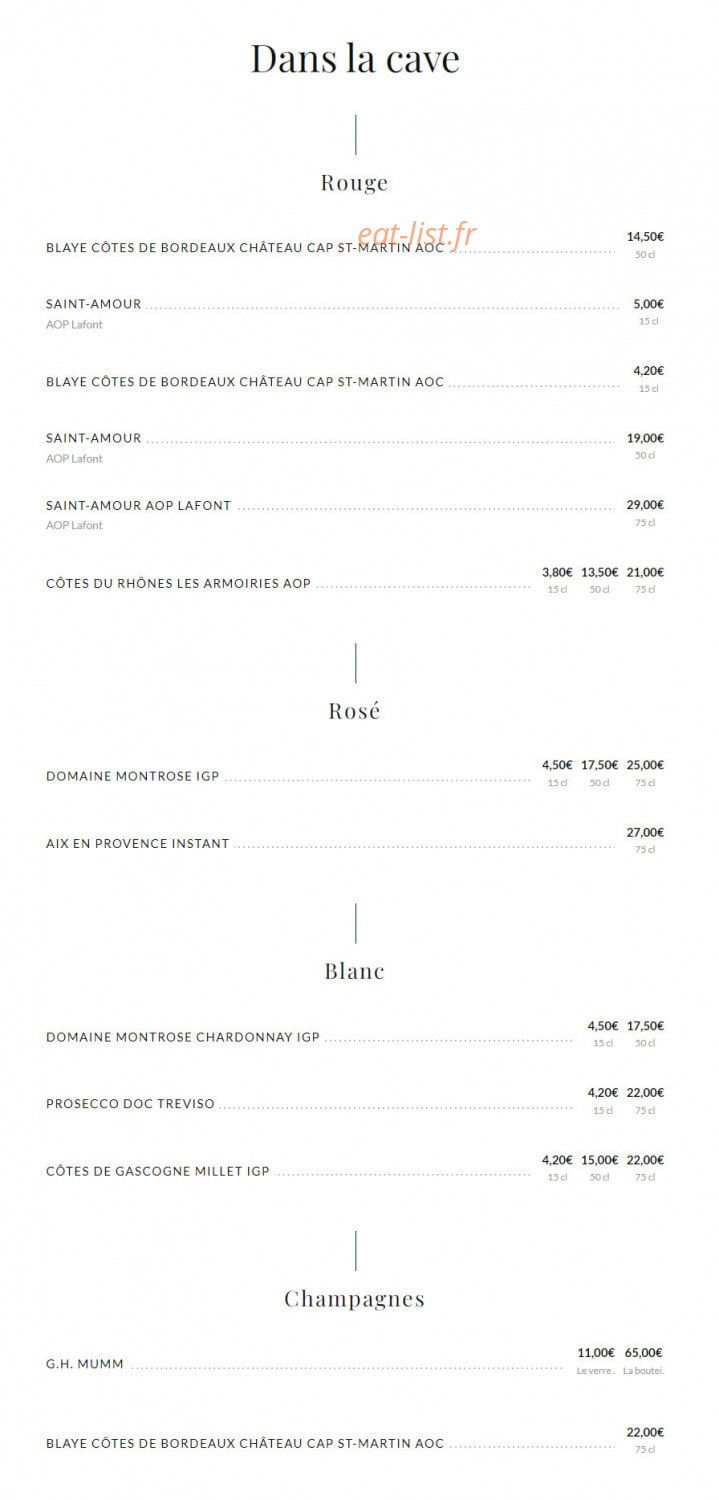 La Guinguette — carte page 7