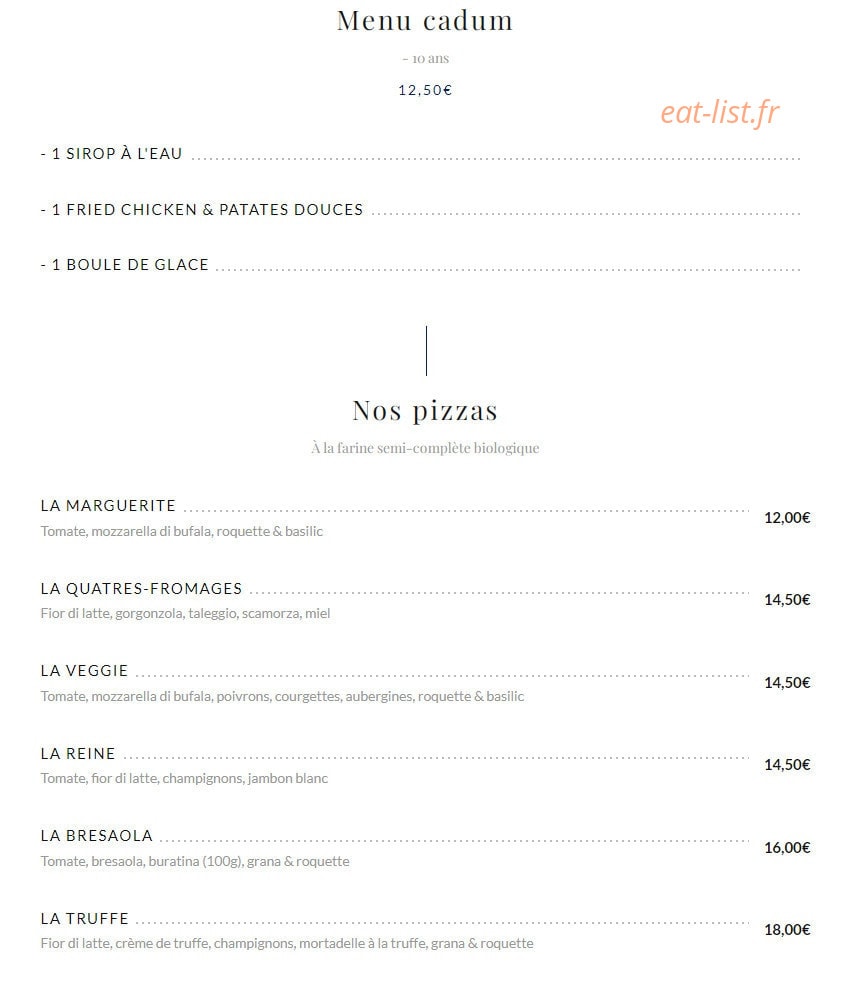 La Guinguette — carte page 3