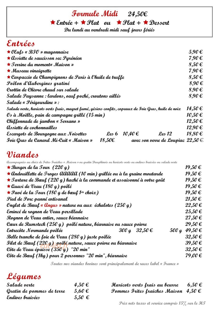 La Tour — carte page 1