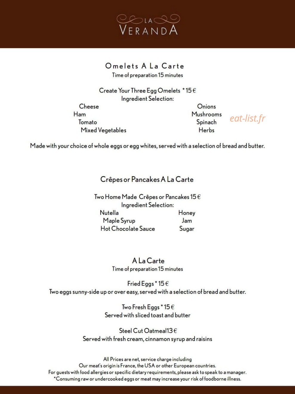 La veranda — carte page 2