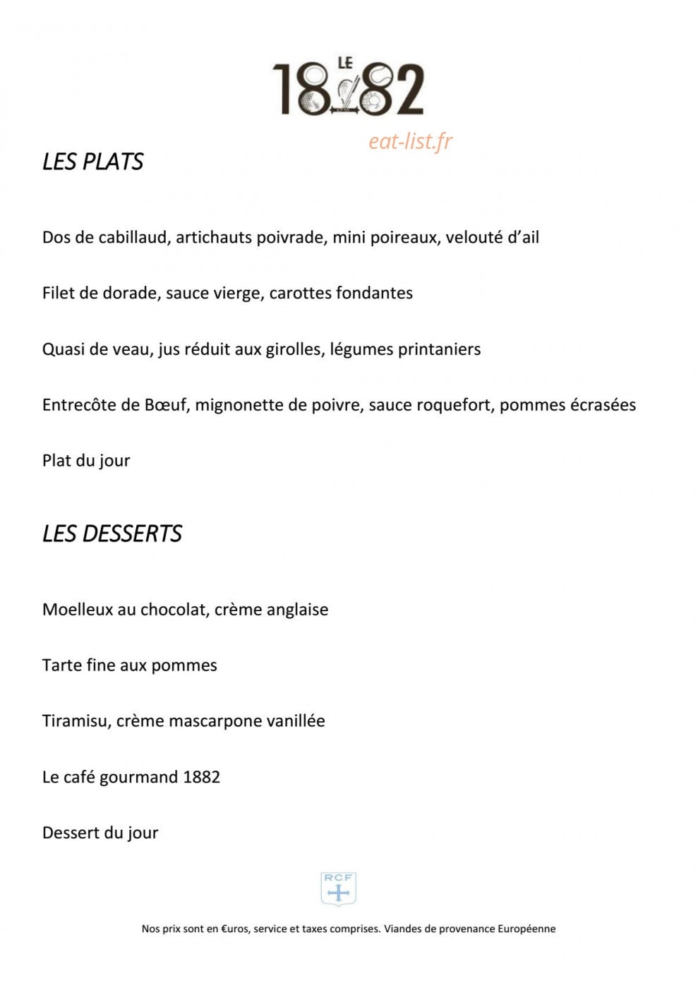 Le 1882 — carte page 2