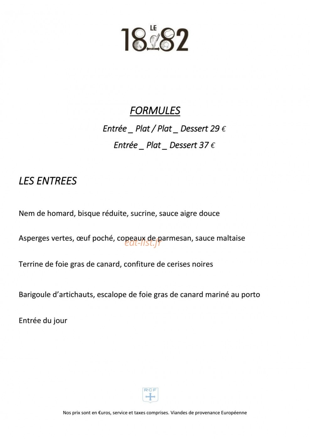 Le 1882 — carte page 1