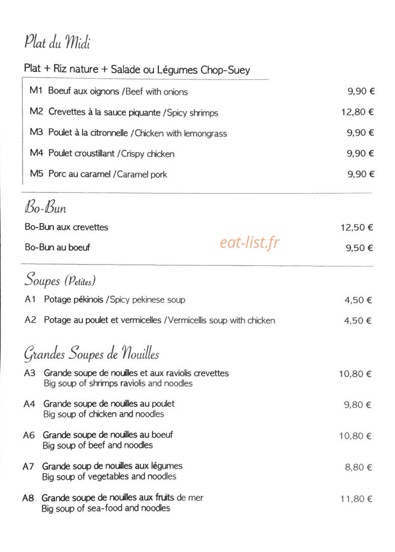 Le Basilic — carte page 1