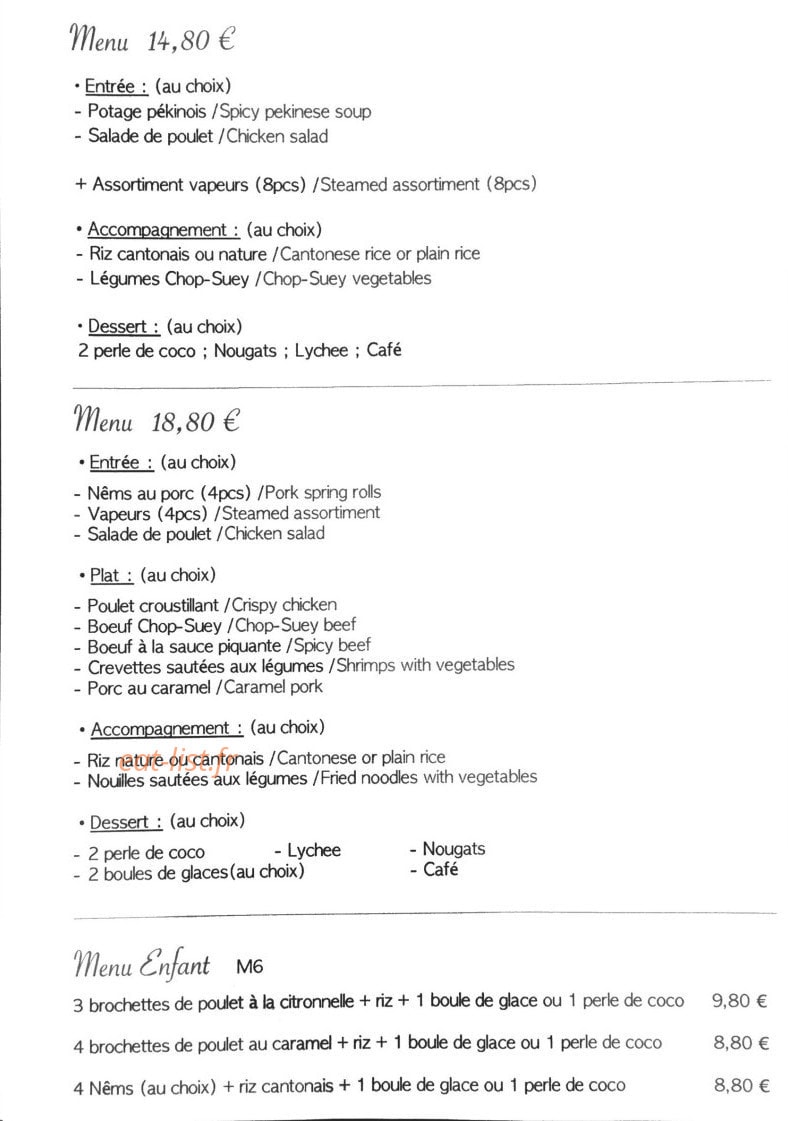 Le Basilic — carte page 2
