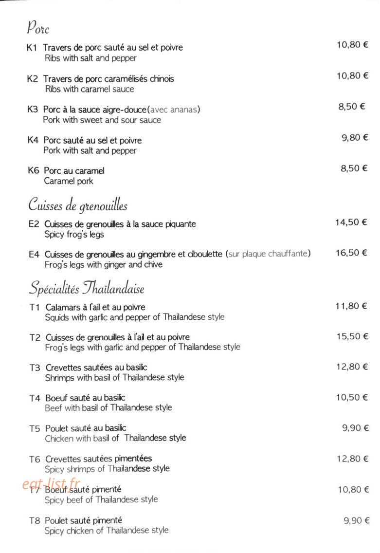 Le Basilic — carte page 6