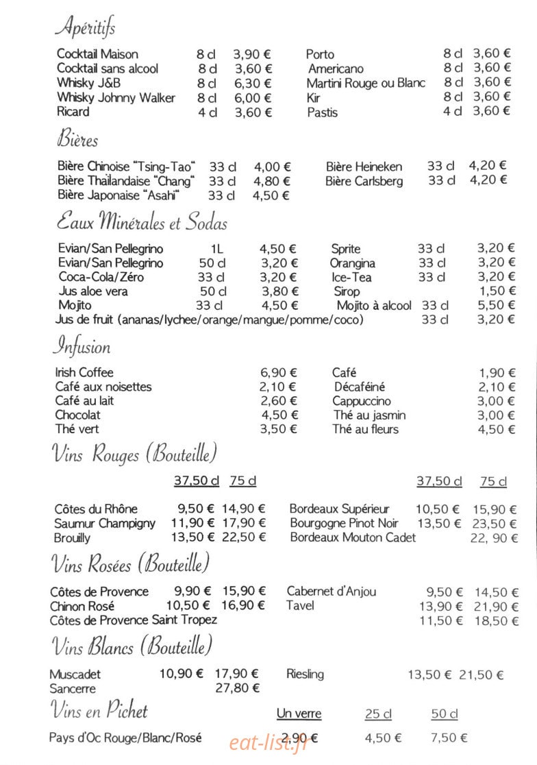 Le Basilic — carte page 8