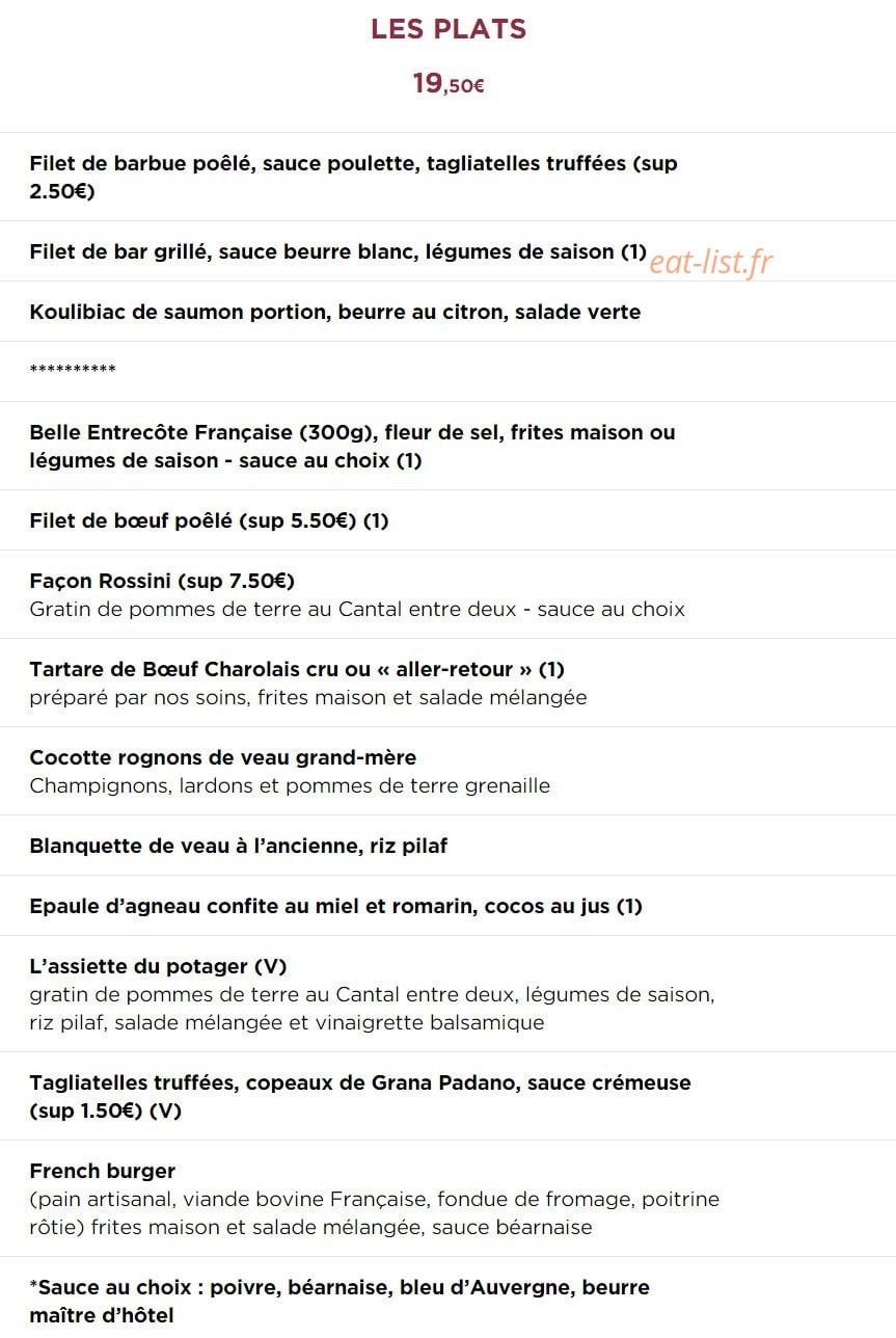 Le boeuf à la mode — carte page 3