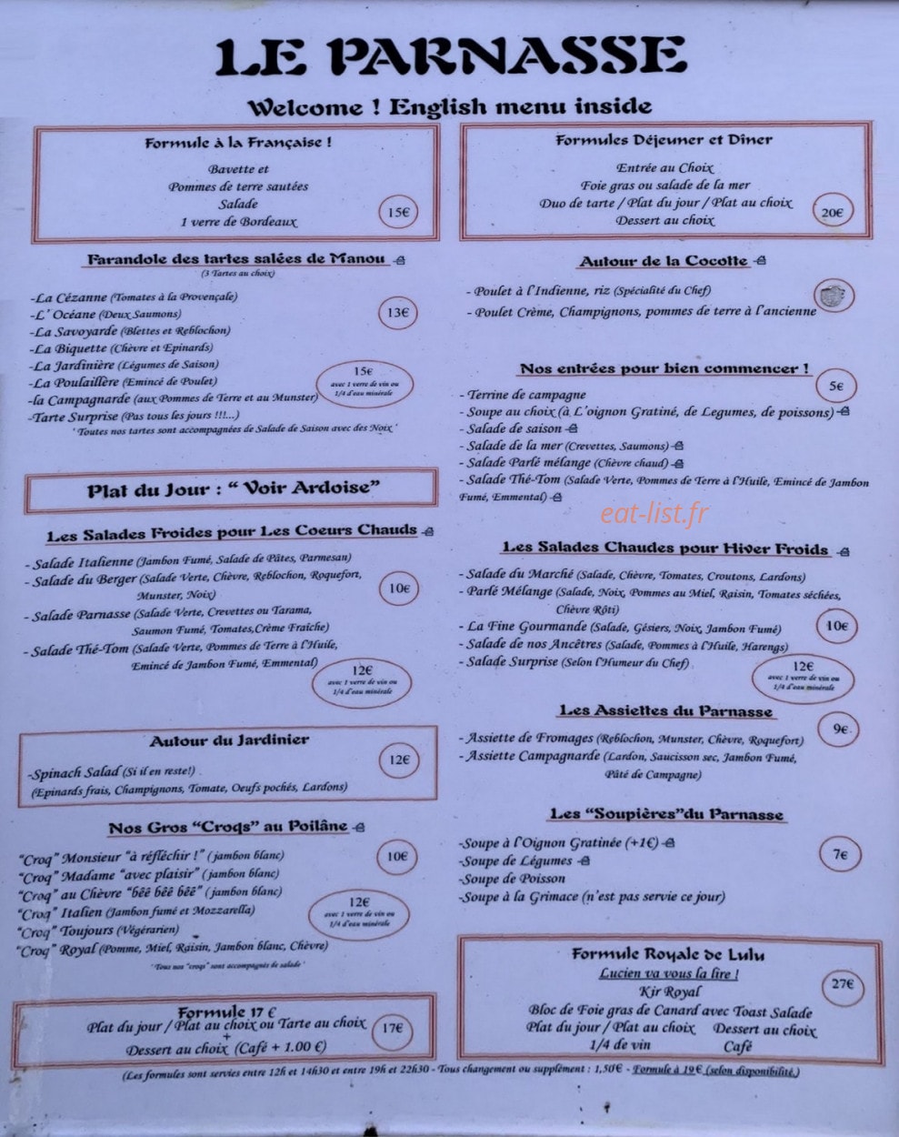 Le Parnasse — carte page 2