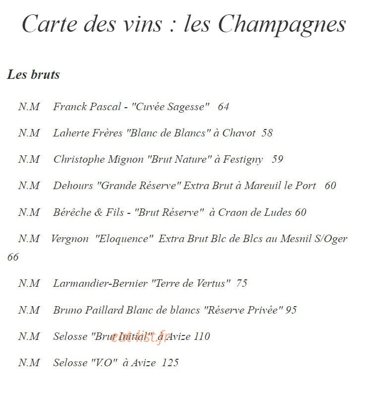 Le Zin's — carte page 2