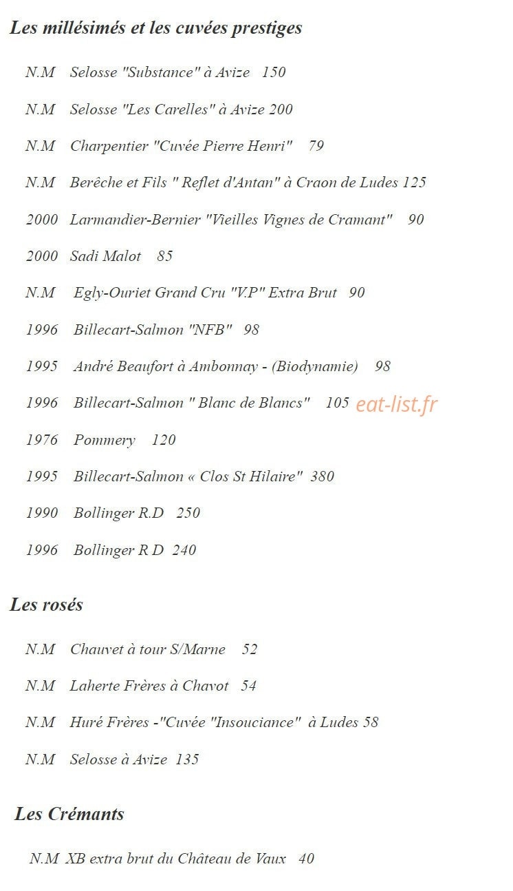 Le Zin's — carte page 3