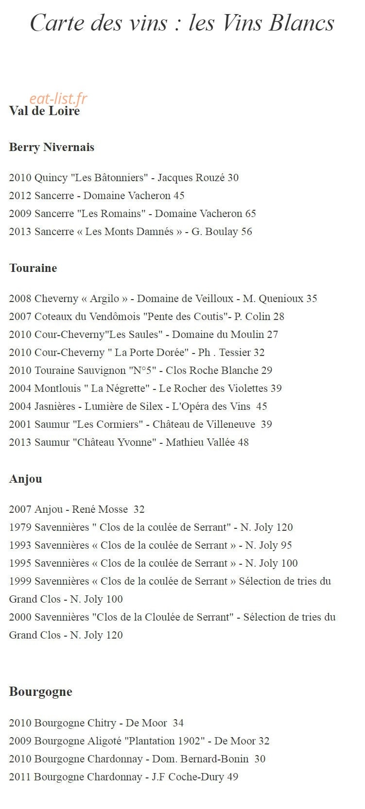 Le Zin's — carte page 4