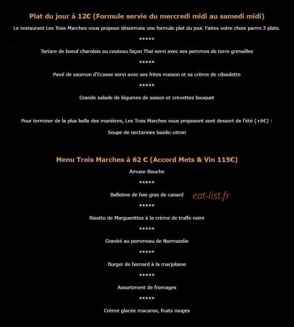 Les Trois Marches Cyrille Robert — carte page 1