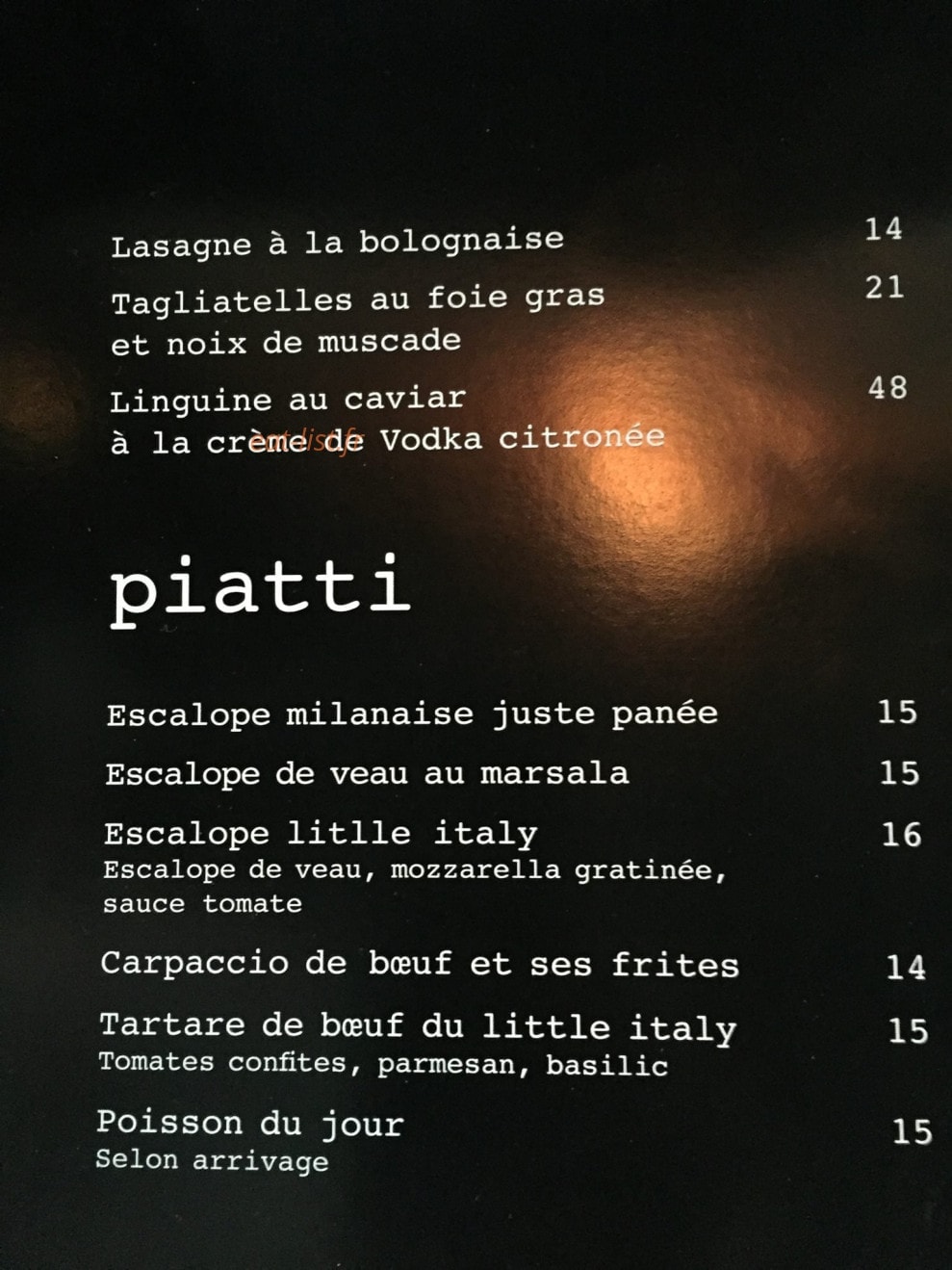 Little Italy — carte page 2