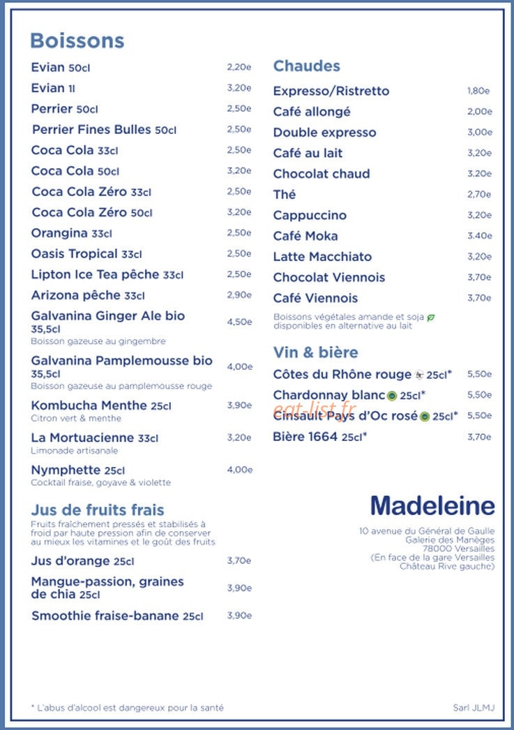Madeleine — carte page 4