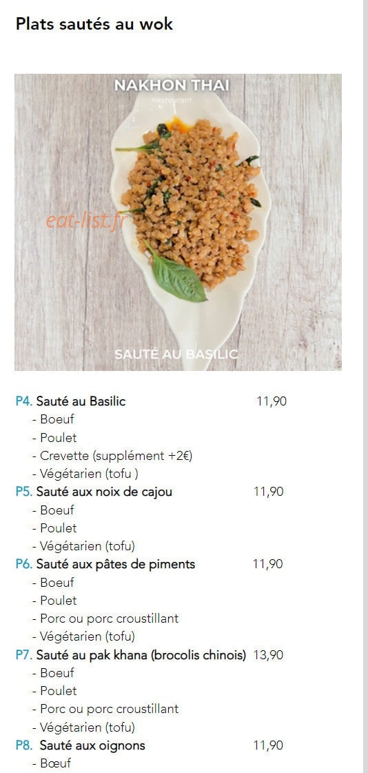 Nakhon Thai — carte page 3