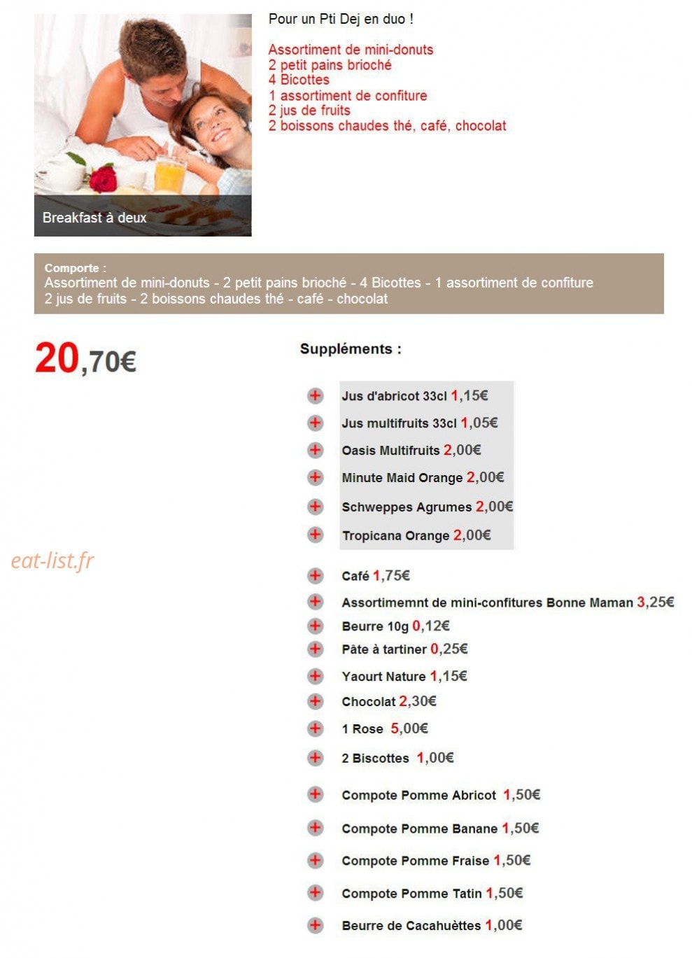 Petit Déjeuner Royal — carte page 5