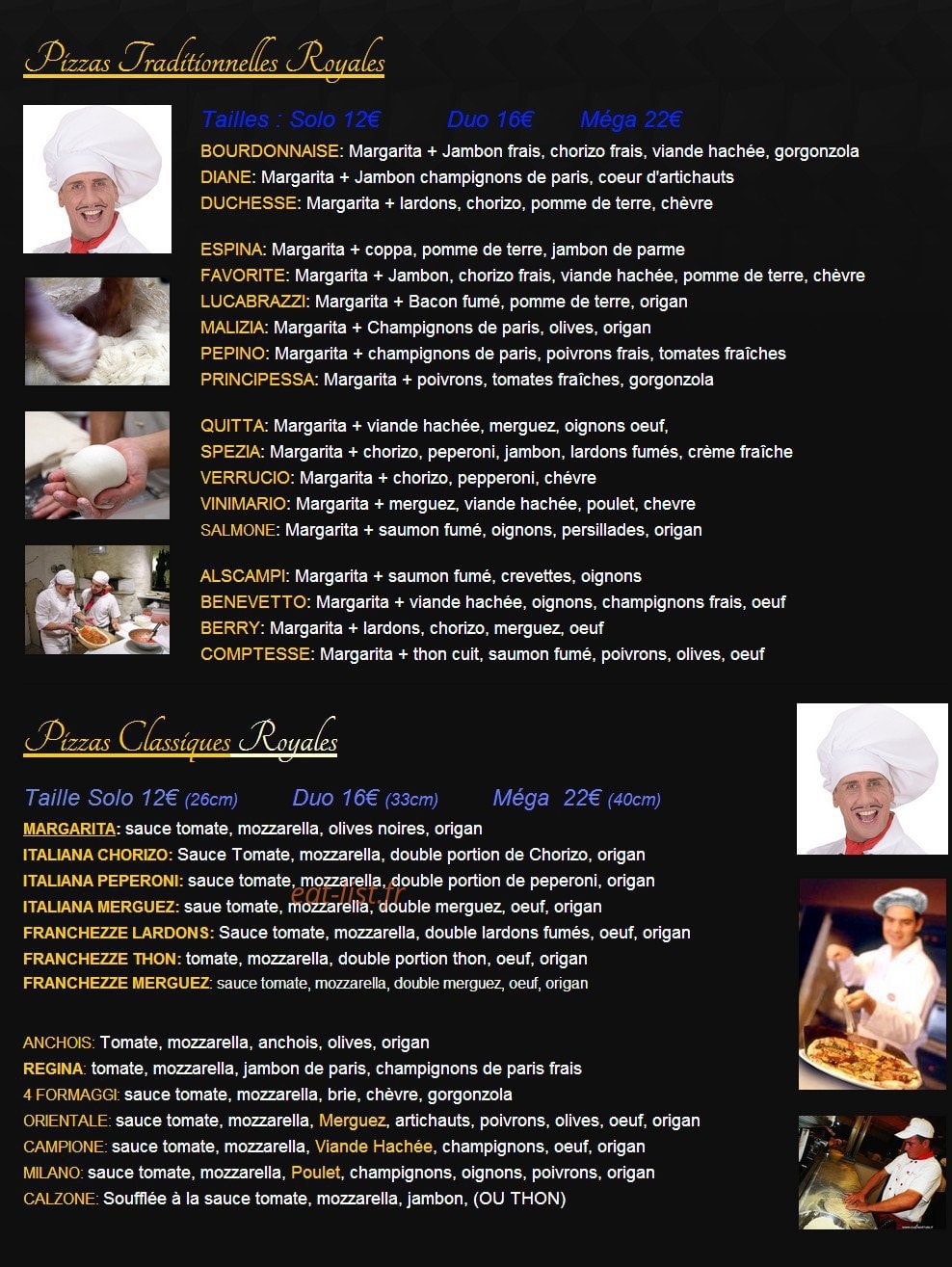 Pizza Napoli — carte page 1