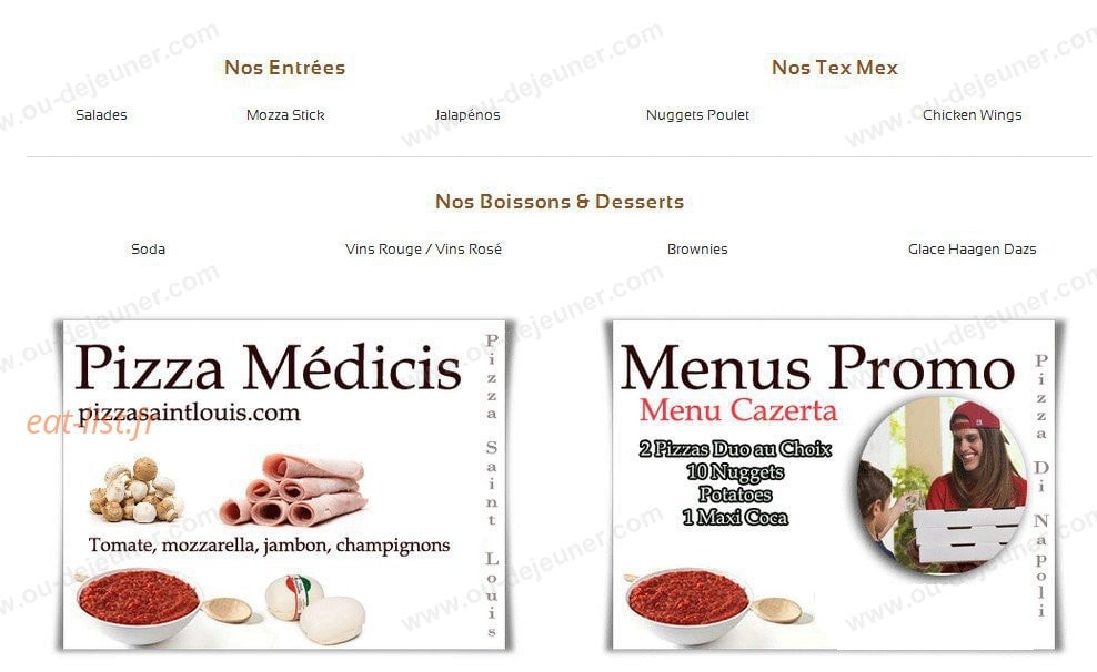 Pizza Saint Louis — carte page 2