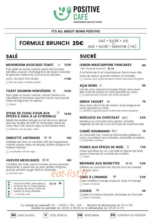 Positive Café — carte page 4