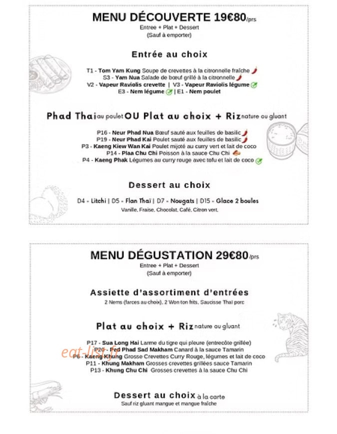Potager Thaï — carte page 3