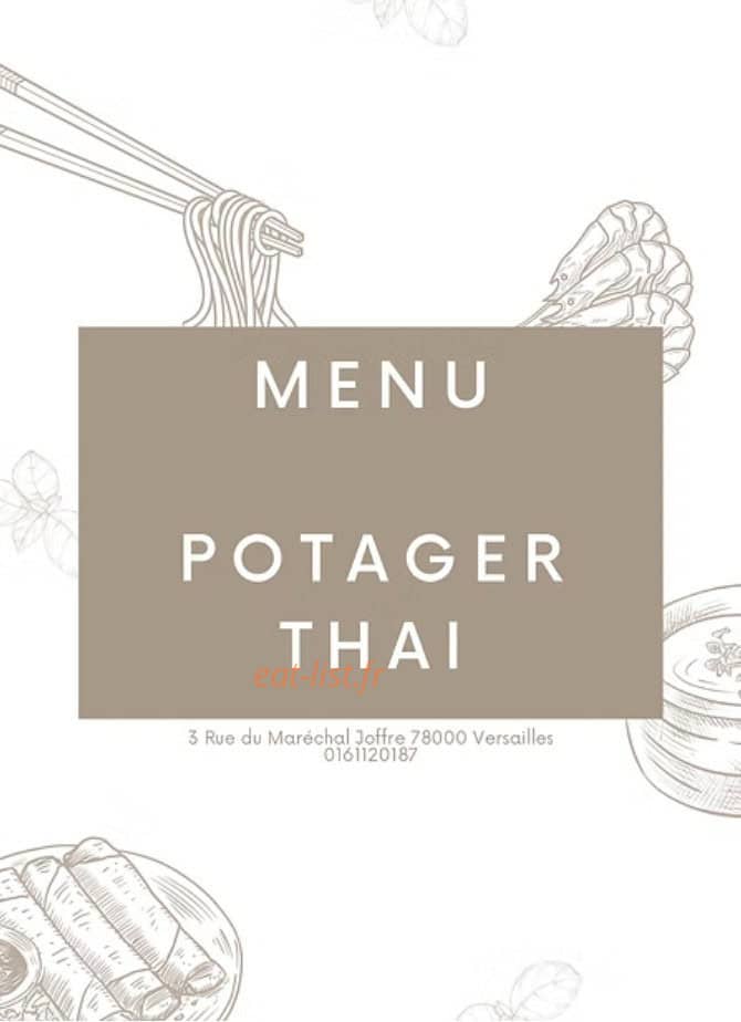 Potager Thaï — carte page 1