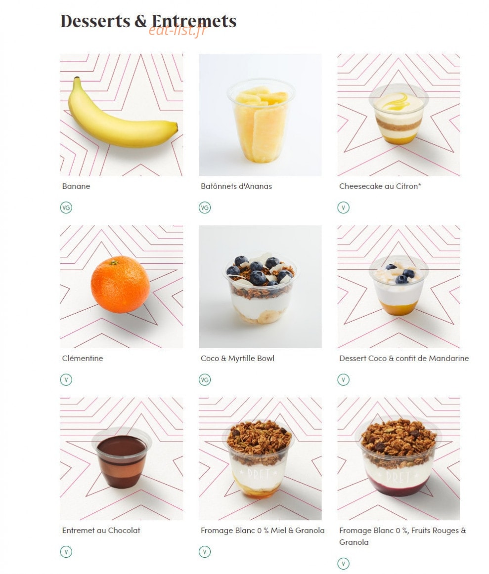 Pret A Manger — carte page 11