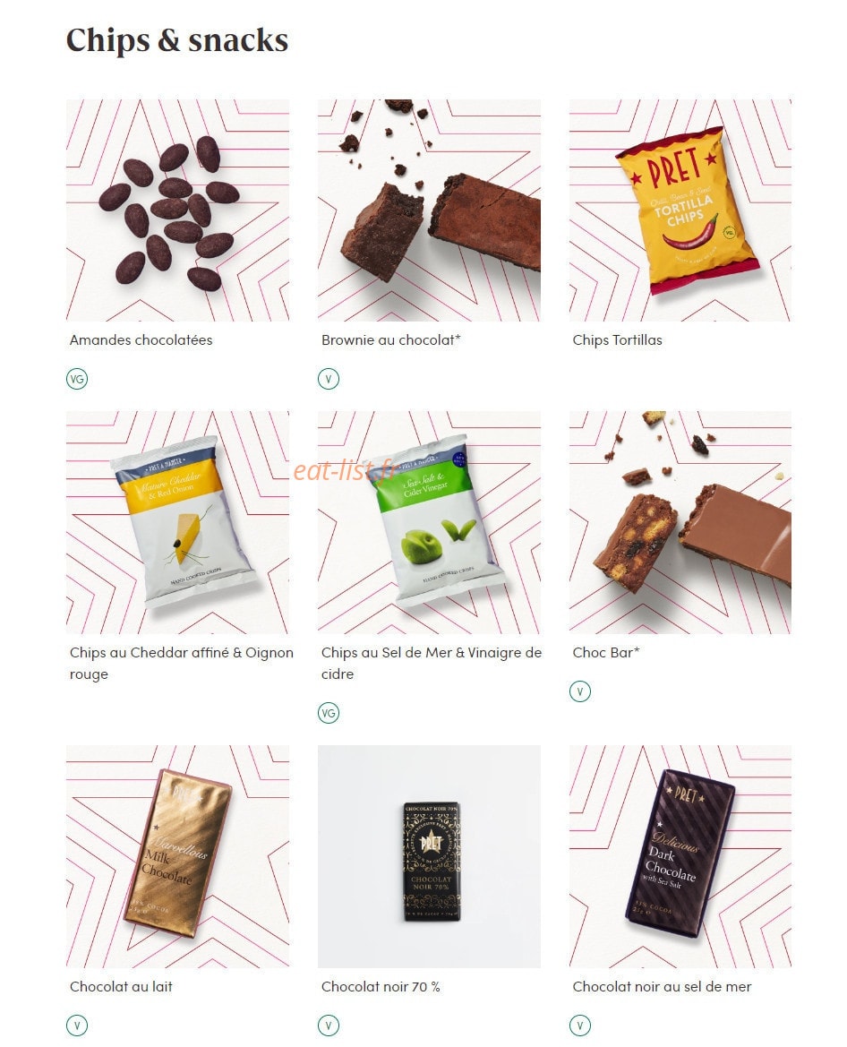 Pret A Manger — carte page 22
