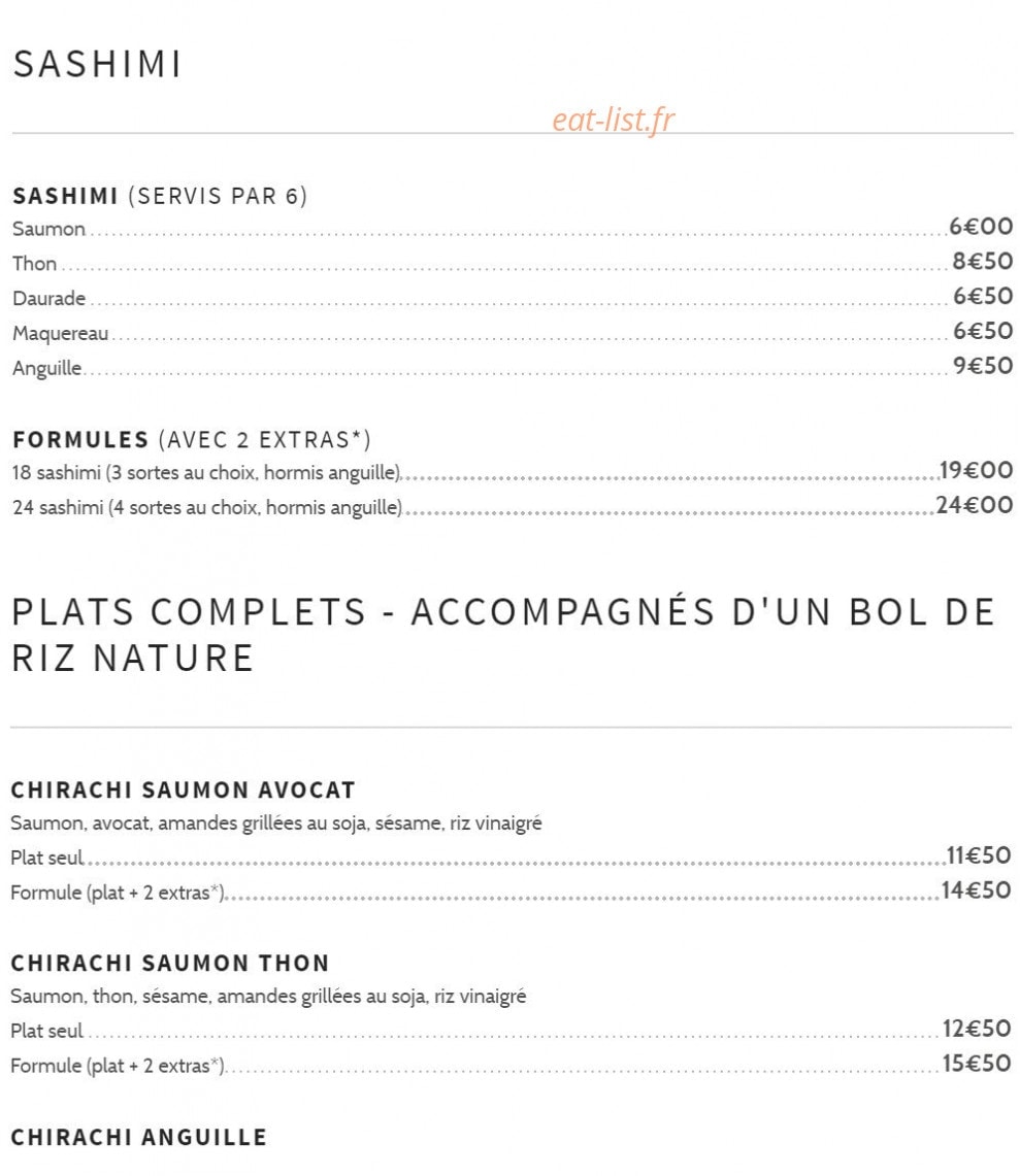 Restaurant Kampai — carte page 3