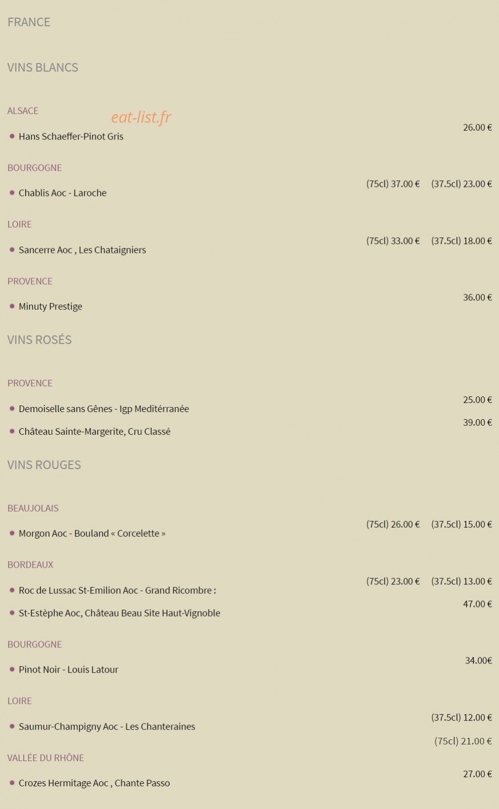 Restaurant Saudade — carte page 12
