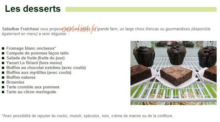Saladbar Fraîcheur — carte page 4