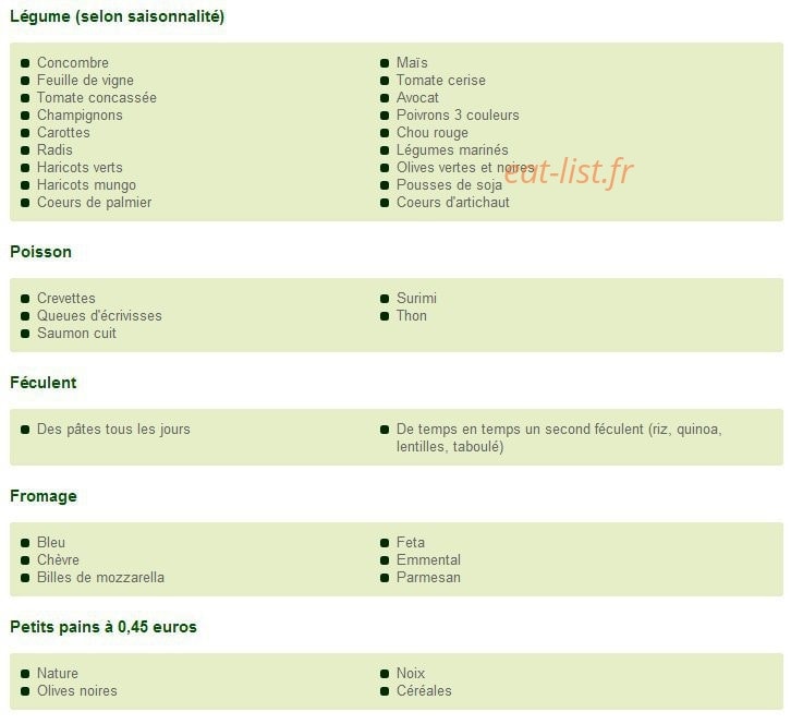 Saladbar Fraîcheur — carte page 3