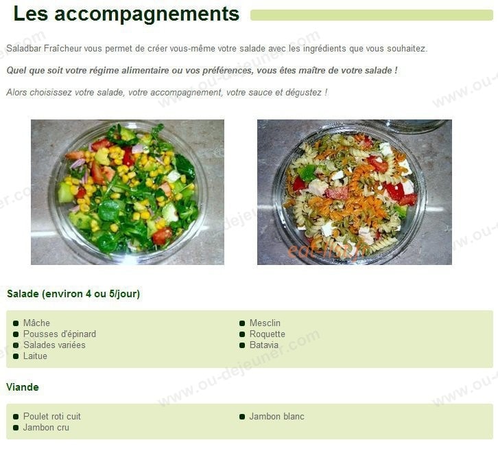 Saladbar Fraîcheur — carte page 2