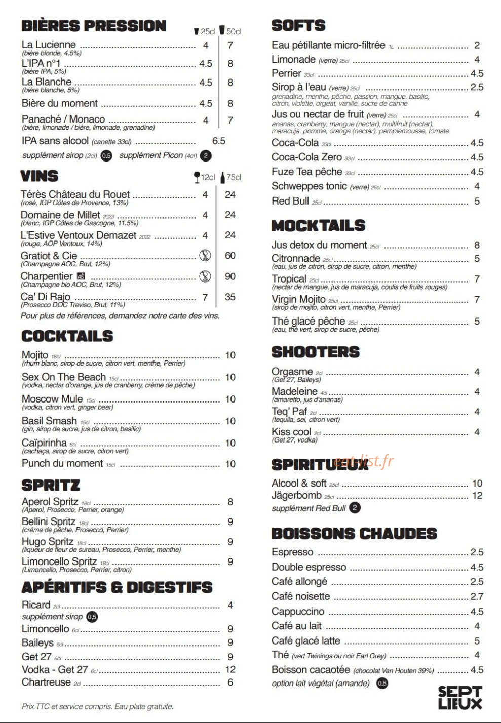 Sept Lieux — carte page 2