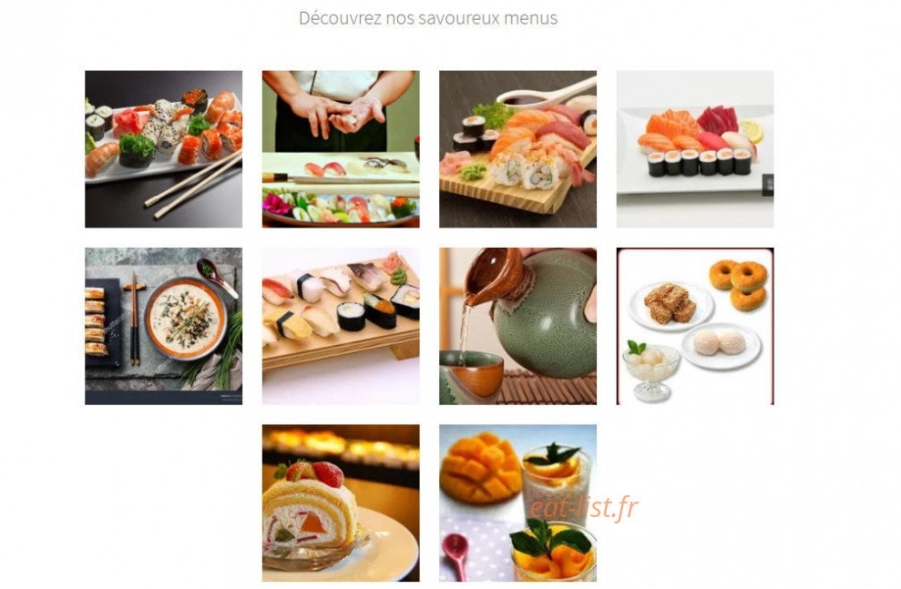 Sushi lan — carte page 1