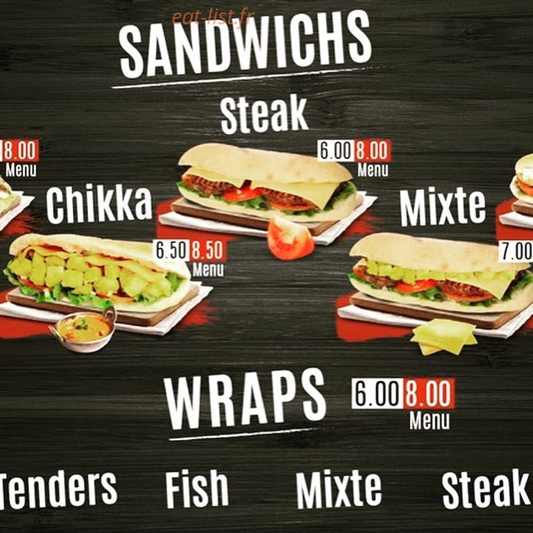The Best Food — carte page 1