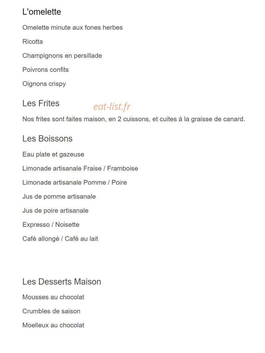 The Good Food — carte page 3