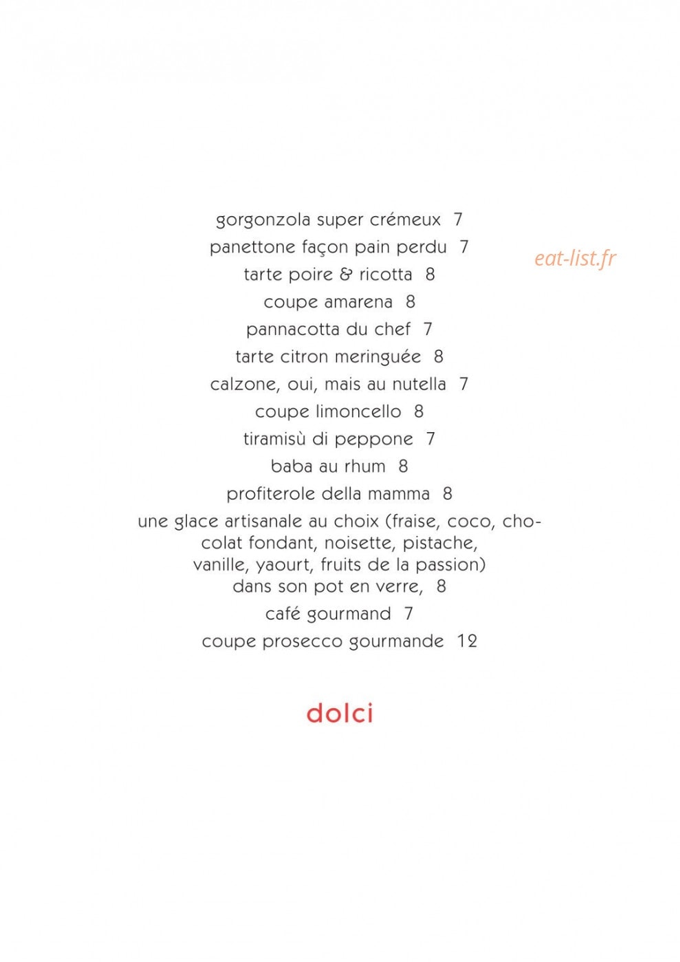 Trattoria peppone — carte page 7