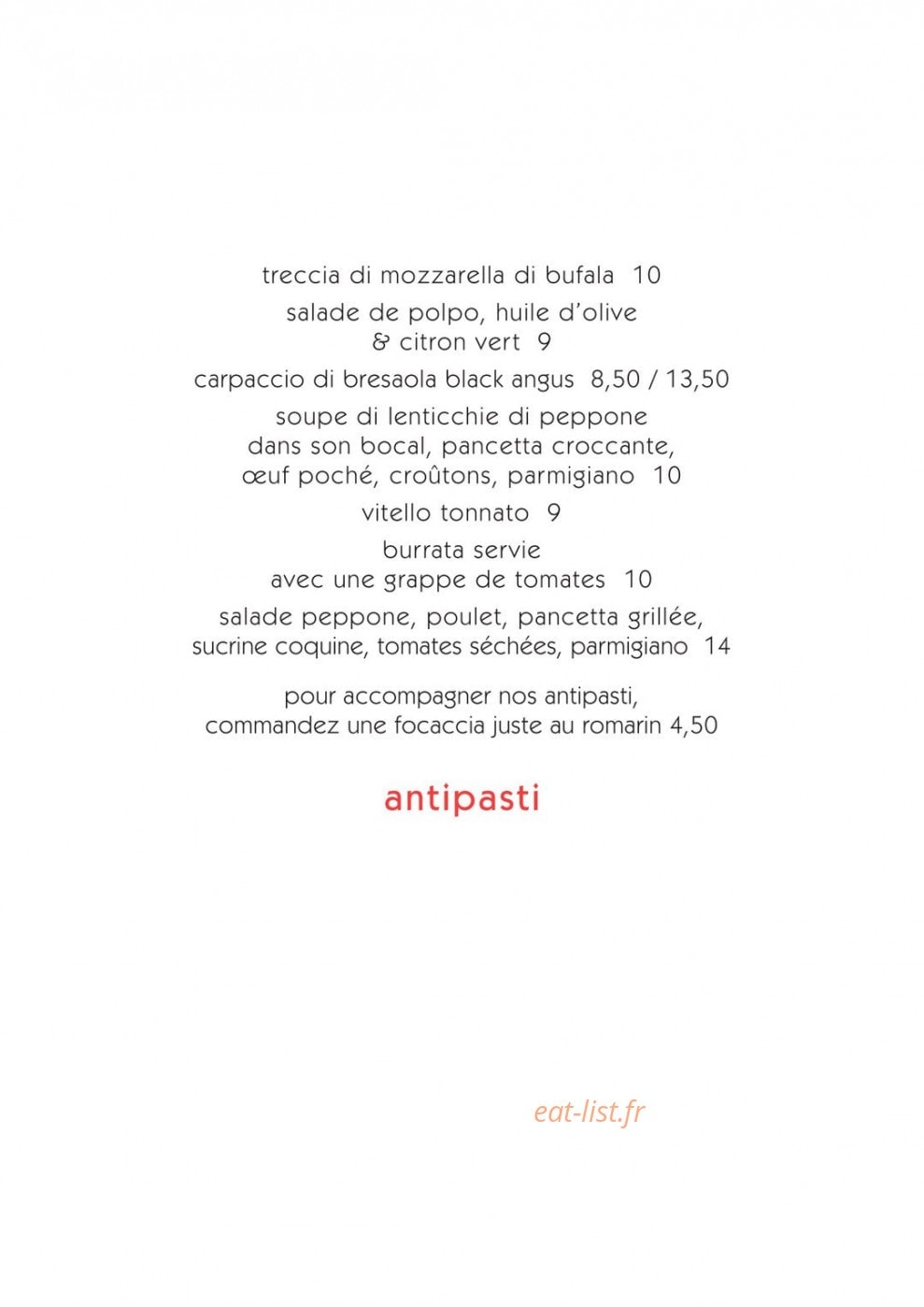 Trattoria peppone — carte page 4